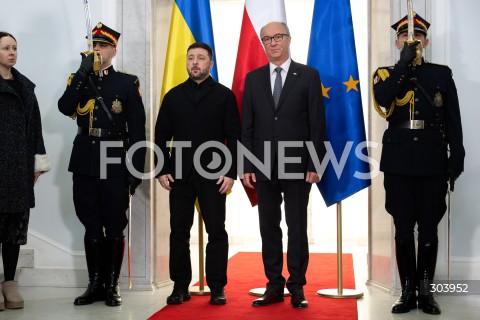  19.12.2025 WARSZAWA SEJM <br />DZIEN W SEJMIE<br />N/Z WOLODYMYR ZELENSKI WLODZIMIERZ CZARZASTY<br /> 