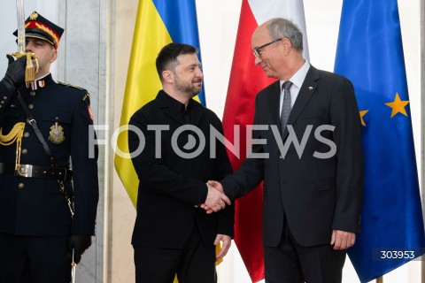  19.12.2025 WARSZAWA SEJM <br />DZIEN W SEJMIE<br />N/Z WOLODYMYR ZELENSKI WLODZIMIERZ CZARZASTY<br /> 