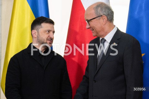  19.12.2025 WARSZAWA SEJM <br />DZIEN W SEJMIE<br />N/Z WOLODYMYR ZELENSKI WLODZIMIERZ CZARZASTY<br /> 