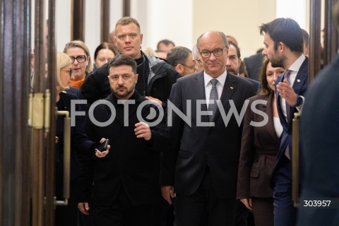  19.12.2025 WARSZAWA SEJM <br />DZIEN W SEJMIE<br />N/Z WOLODYMYR ZELENSKI WLODZIMIERZ CZARZASTY<br /> 