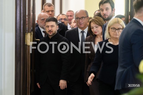  19.12.2025 WARSZAWA SEJM <br />DZIEN W SEJMIE<br />N/Z WOLODYMYR ZELENSKI WLODZIMIERZ CZARZASTY<br /> 