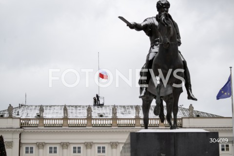  03.01.2026 WARSZAWA<br />UROCZYSTA ZMIANA FLAGI NAD PALACEM PREZYDENCKIM<br />N/Z PALAC PREZYDENCKI<br /> 