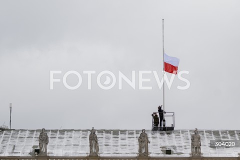  03.01.2026 WARSZAWA<br />UROCZYSTA ZMIANA FLAGI NAD PALACEM PREZYDENCKIM<br />N/Z PALAC PREZYDENCKI<br /> 