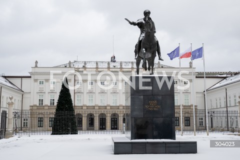  03.01.2026 WARSZAWA<br />UROCZYSTA ZMIANA FLAGI NAD PALACEM PREZYDENCKIM<br />N/Z PALAC PREZYDENCKI<br /> 