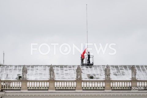 03.01.2026 WARSZAWA<br />UROCZYSTA ZMIANA FLAGI NAD PALACEM PREZYDENCKIM<br />N/Z PALAC PREZYDENCKI<br /> 