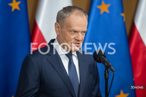  06.01.2026 WARSZAWA<br />OSWIADCZENIE PREMIERA DONALDA TUSKA<br />N/Z PREMIER DONALD TUSK<br />FOT. MARCIN BANASZKIEWICZ / FOTONEWS 
