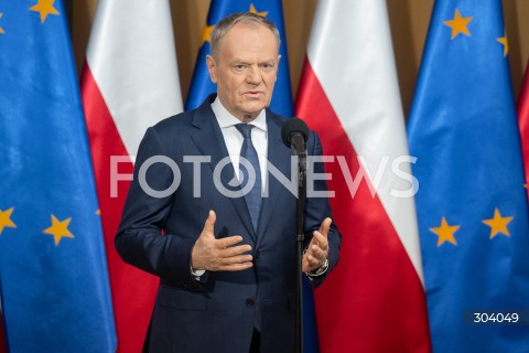  06.01.2026 WARSZAWA<br />OSWIADCZENIE PREMIERA DONALDA TUSKA<br />N/Z PREMIER DONALD TUSK<br />FOT. MARCIN BANASZKIEWICZ / FOTONEWS 