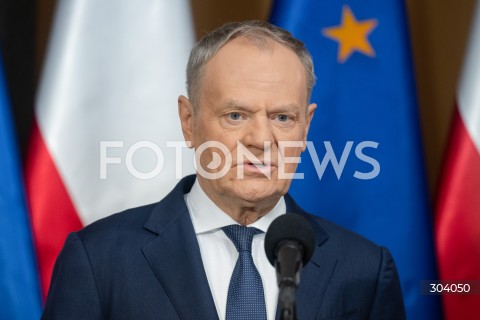  06.01.2026 WARSZAWA<br />OSWIADCZENIE PREMIERA DONALDA TUSKA<br />N/Z PREMIER DONALD TUSK<br />FOT. MARCIN BANASZKIEWICZ / FOTONEWS 