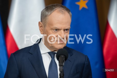  06.01.2026 WARSZAWA<br />OSWIADCZENIE PREMIERA DONALDA TUSKA<br />N/Z PREMIER DONALD TUSK<br />FOT. MARCIN BANASZKIEWICZ / FOTONEWS 
