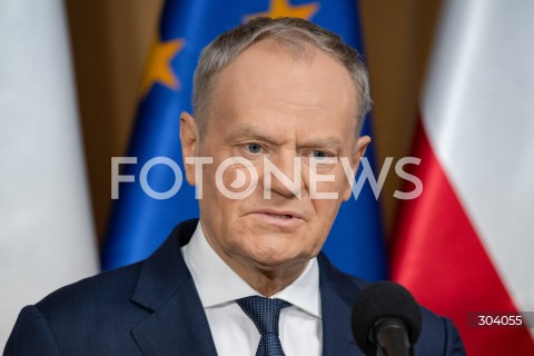  06.01.2026 WARSZAWA<br />OSWIADCZENIE PREMIERA DONALDA TUSKA<br />N/Z PREMIER DONALD TUSK<br />FOT. MARCIN BANASZKIEWICZ / FOTONEWS 