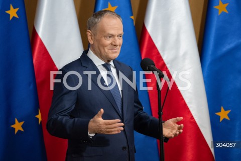  06.01.2026 WARSZAWA<br />OSWIADCZENIE PREMIERA DONALDA TUSKA<br />N/Z PREMIER DONALD TUSK<br />FOT. MARCIN BANASZKIEWICZ / FOTONEWS 