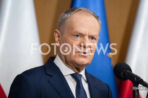  06.01.2026 WARSZAWA<br />OSWIADCZENIE PREMIERA DONALDA TUSKA<br />N/Z PREMIER DONALD TUSK<br />FOT. MARCIN BANASZKIEWICZ / FOTONEWS 