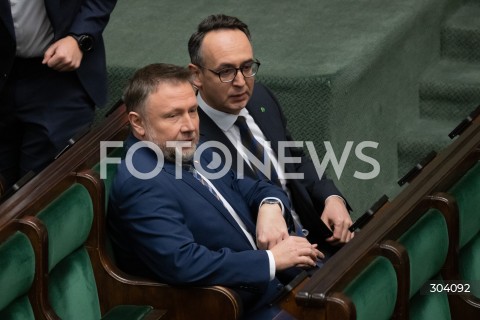  08.01.2026 WARSZAWA SEJM<br />POSIEDZENIE SEJMU<br />N/Z MARCIN KIERWINSKI DARIUSZ KLIMCZAK<br /> 