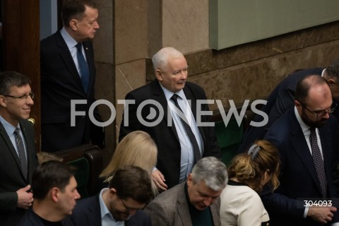  08.01.2026 WARSZAWA SEJM<br />POSIEDZENIE SEJMU<br />N/Z JAROSLAW KACZYNSKI<br /> 