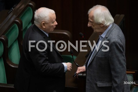  08.01.2026 WARSZAWA SEJM<br />POSIEDZENIE SEJMU<br />N/Z JAROSLAW KACZYNSKI RYSZARD TERLECKI<br /> 