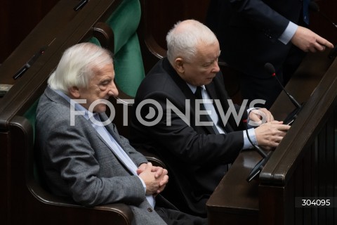  08.01.2026 WARSZAWA SEJM<br />POSIEDZENIE SEJMU<br />N/Z RYSZARD TERLECKI JAROSLAW KACZYNSKI<br /> 