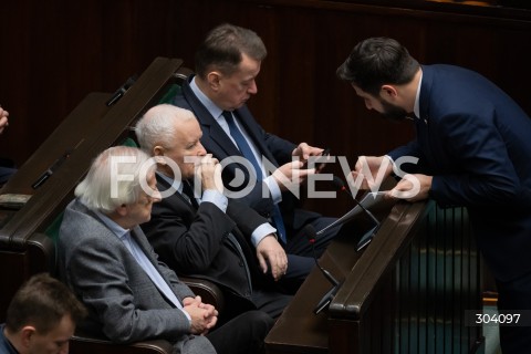  08.01.2026 WARSZAWA SEJM<br />POSIEDZENIE SEJMU<br />N/Z RYSZARD TERLECKI JAROSLAW KACZYNSKI MARIUSZ BLASZCZAK NORBERT KACZMARCZYK<br /> 