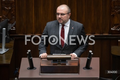  08.01.2026 WARSZAWA SEJM<br />POSIEDZENIE SEJMU<br />N/Z PAWEL JABLONSKI<br /> 
