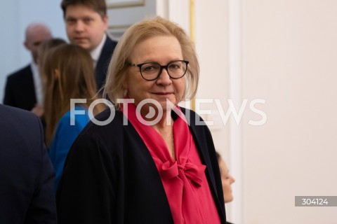  08.01.2026 WARSZAWA<br />SPOTKANIE PREZYDENTA KAROLA NAWROCKIEGO Z ANDRZEJEM DUDA<br />N/Z MALGORZATA MANOWSKA<br />FOT. MARCIN BANASZKIEWICZ / FOTONEWS  