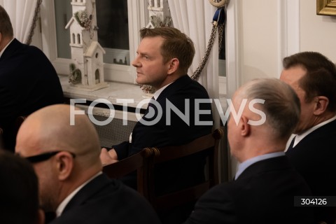  08.01.2026 WARSZAWA<br />SPOTKANIE PREZYDENTA KAROLA NAWROCKIEGO Z ANDRZEJEM DUDA<br />N/Z RAFAL ZAWIERUCHA<br />FOT. MARCIN BANASZKIEWICZ / FOTONEWS  