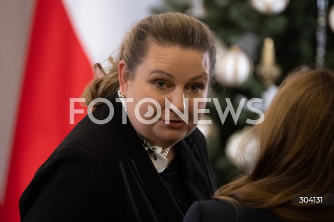  08.01.2026 WARSZAWA<br />SPOTKANIE PREZYDENTA KAROLA NAWROCKIEGO Z ANDRZEJEM DUDA<br />N/Z MALGORZATA PAPROCKA<br />FOT. MARCIN BANASZKIEWICZ / FOTONEWS  