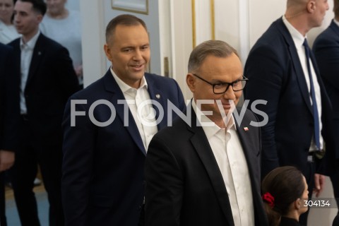  08.01.2026 WARSZAWA<br />SPOTKANIE PREZYDENTA KAROLA NAWROCKIEGO Z ANDRZEJEM DUDA<br />N/Z PREZYDENT KAROL NAWROCKI ANDRZEJ DUDA<br />FOT. MARCIN BANASZKIEWICZ / FOTONEWS  