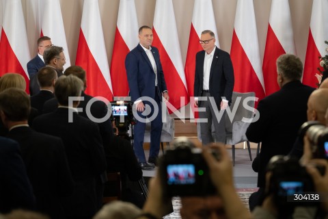  08.01.2026 WARSZAWA<br />SPOTKANIE PREZYDENTA KAROLA NAWROCKIEGO Z ANDRZEJEM DUDA<br />N/Z PREZYDENT KAROL NAWROCKI ANDRZEJ DUDA<br />FOT. MARCIN BANASZKIEWICZ / FOTONEWS  