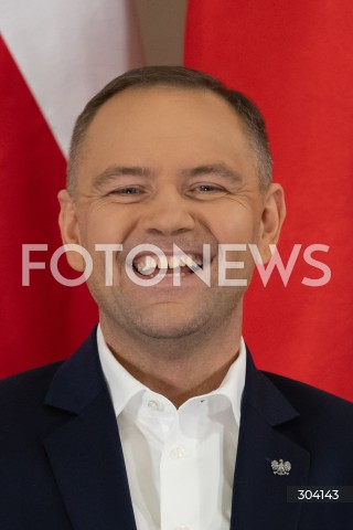  08.01.2026 WARSZAWA<br />SPOTKANIE PREZYDENTA KAROLA NAWROCKIEGO Z ANDRZEJEM DUDA<br />N/Z PREZYDENT KAROL NAWROCKI<br />FOT. MARCIN BANASZKIEWICZ / FOTONEWS  