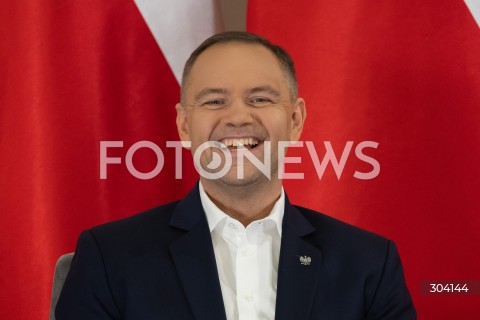  08.01.2026 WARSZAWA<br />SPOTKANIE PREZYDENTA KAROLA NAWROCKIEGO Z ANDRZEJEM DUDA<br />N/Z PREZYDENT KAROL NAWROCKI<br />FOT. MARCIN BANASZKIEWICZ / FOTONEWS  