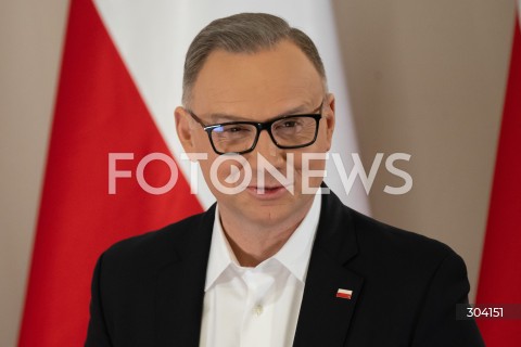  08.01.2026 WARSZAWA<br />SPOTKANIE PREZYDENTA KAROLA NAWROCKIEGO Z ANDRZEJEM DUDA<br />N/Z ANDRZEJ DUDA<br />FOT. MARCIN BANASZKIEWICZ / FOTONEWS  