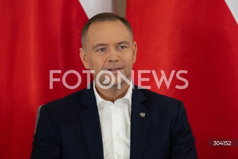  08.01.2026 WARSZAWA<br />SPOTKANIE PREZYDENTA KAROLA NAWROCKIEGO Z ANDRZEJEM DUDA<br />N/Z PREZYDENT KAROL NAWROCKI<br />FOT. MARCIN BANASZKIEWICZ / FOTONEWS  