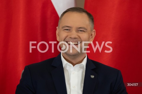  08.01.2026 WARSZAWA<br />SPOTKANIE PREZYDENTA KAROLA NAWROCKIEGO Z ANDRZEJEM DUDA<br />N/Z PREZYDENT KAROL NAWROCKI<br />FOT. MARCIN BANASZKIEWICZ / FOTONEWS  