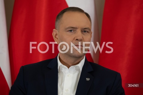  08.01.2026 WARSZAWA<br />SPOTKANIE PREZYDENTA KAROLA NAWROCKIEGO Z ANDRZEJEM DUDA<br />N/Z PREZYDENT KAROL NAWROCKI<br />FOT. MARCIN BANASZKIEWICZ / FOTONEWS  