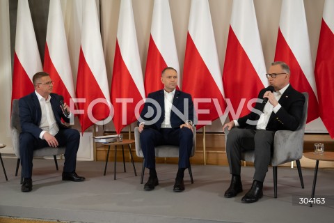  08.01.2026 WARSZAWA<br />SPOTKANIE PREZYDENTA KAROLA NAWROCKIEGO Z ANDRZEJEM DUDA<br />N/Z PREZYDENT KAROL NAWROCKI ANDRZEJ DUDA<br />FOT. MARCIN BANASZKIEWICZ / FOTONEWS  