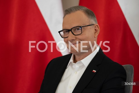  08.01.2026 WARSZAWA<br />SPOTKANIE PREZYDENTA KAROLA NAWROCKIEGO Z ANDRZEJEM DUDA<br />N/Z ANDRZEJ DUDA<br />FOT. MARCIN BANASZKIEWICZ / FOTONEWS  