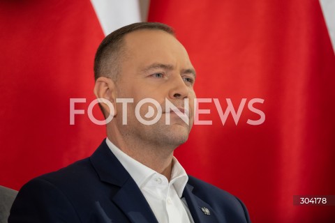  08.01.2026 WARSZAWA<br />SPOTKANIE PREZYDENTA KAROLA NAWROCKIEGO Z ANDRZEJEM DUDA<br />N/Z PREZYDENT KAROL NAWROCKI<br />FOT. MARCIN BANASZKIEWICZ / FOTONEWS  
