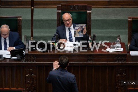  09.01.2026 WARSZAWA SEJM <br />POSIEDZENIE SEJMU RP<br />N/Z MARSZALEK WLODZIMIERZ CZARZASTY KRZYSZTOF CIECIORA<br /> 