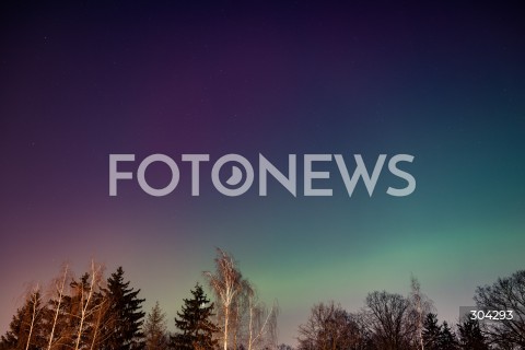 Zorza polarna w Warszawie