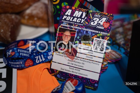  22.01.2026 WARSZAWA<br />KONFERENCJA PRASOWA PRZED 34. FINALEM WOSP<br />N/Z IDENTYFIKATOR JURKA OWSIAKA<br />FOT. MARCIN BANASZKIEWICZ / FOTONEWS  