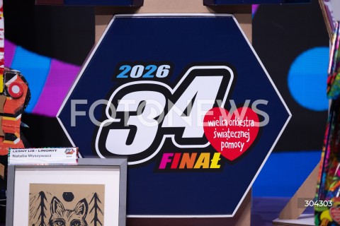  22.01.2026 WARSZAWA<br />KONFERENCJA PRASOWA PRZED 34. FINALEM WOSP<br />N/Z 34. FINAL LOGO<br />FOT. MARCIN BANASZKIEWICZ / FOTONEWS  