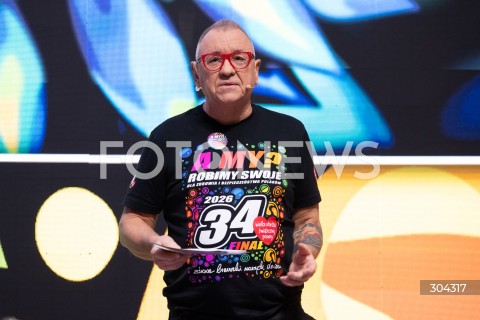  22.01.2026 WARSZAWA<br />KONFERENCJA PRASOWA PRZED 34. FINALEM WOSP<br />N/Z JERZY JUREK OWSIAK<br />FOT. MARCIN BANASZKIEWICZ / FOTONEWS  