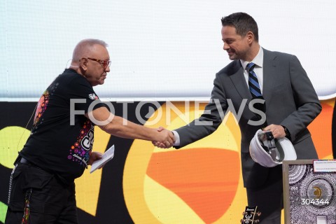  22.01.2026 WARSZAWA<br />KONFERENCJA PRASOWA PRZED 34. FINALEM WOSP<br />N/Z JERZY JUREK OWSIAK RAFAL TRZASKOWSKI<br />FOT. MARCIN BANASZKIEWICZ / FOTONEWS  