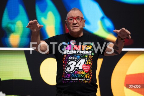  22.01.2026 WARSZAWA<br />KONFERENCJA PRASOWA PRZED 34. FINALEM WOSP<br />N/Z JERZY JUREK OWSIAK<br />FOT. MARCIN BANASZKIEWICZ / FOTONEWS  