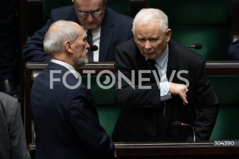  23.01.2026 WARSZAWA SEJM <br />POSIEDZENIE SEJMU RP<br />N/Z ANTONI MACIEREWICZ JAROSLAW KACZYNSKI<br /> 