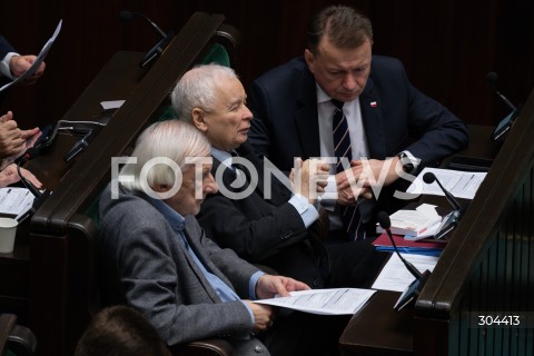  23.01.2026 WARSZAWA SEJM <br />POSIEDZENIE SEJMU RP<br />N/Z RYSZARD TERLECKI JAROSLAW KACZYNSKI MARIUSZ BLASZCZAK<br /> 
