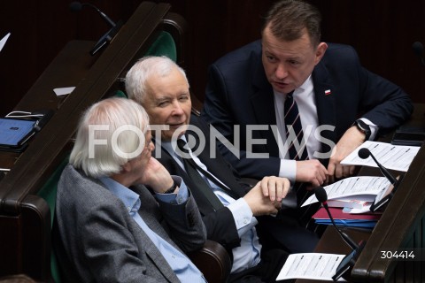  23.01.2026 WARSZAWA SEJM <br />POSIEDZENIE SEJMU RP<br />N/Z RYSZARD TERLECKI JAROSLAW KACZYNSKI MARIUSZ BLASZCZAK<br /> 