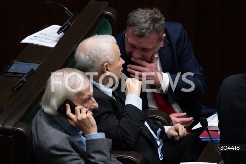  23.01.2026 WARSZAWA SEJM <br />POSIEDZENIE SEJMU RP<br />N/Z RYSZARD TERLECKI JAROSLAW KACZYNSKI MICHAL WOJCIK<br /> 