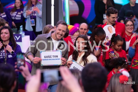  25.01.2026 WARSZAWA<br />34. FINAL WIELKIEJ ORKIESTRY SWIATECZNEJ POMOCY<br />N/Z DAMIAN MICHALOWSKI JULIA WIENIAWA<br /> 