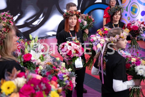  25.01.2026 WARSZAWA<br />34. FINAL WIELKIEJ ORKIESTRY SWIATECZNEJ POMOCY<br />N/Z WOLONTARIUSZE KWIATY<br /> 