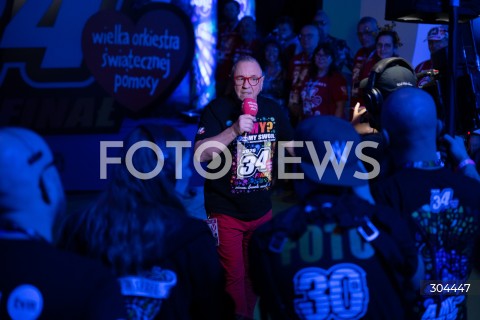  25.01.2026 WARSZAWA<br />34. FINAL WIELKIEJ ORKIESTRY SWIATECZNEJ POMOCY<br />N/Z JERZY JUREK OWSIAK<br /> 